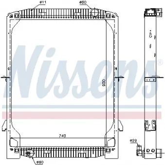 Radiateur, refroidissement du moteur NISSENS