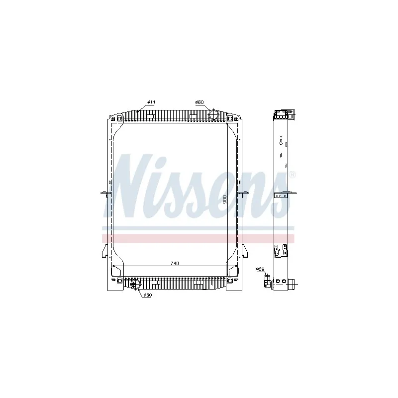 Radiateur, refroidissement du moteur NISSENS 61971A
