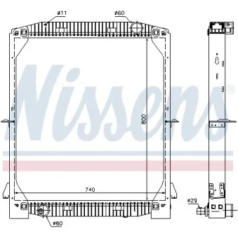 Radiateur, refroidissement du moteur NISSENS