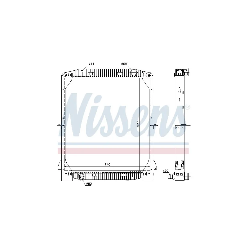 Radiateur, refroidissement du moteur NISSENS 61973A