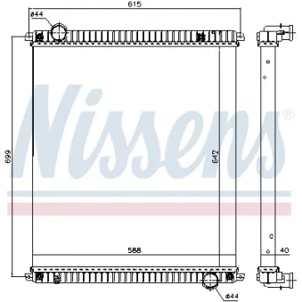 Radiateur, refroidissement du moteur NISSENS