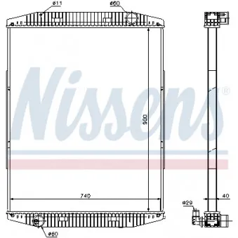 Radiateur, refroidissement du moteur NISSENS