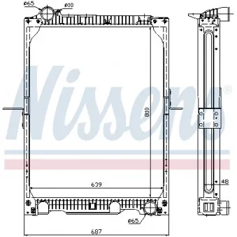 Radiateur, refroidissement du moteur NISSENS