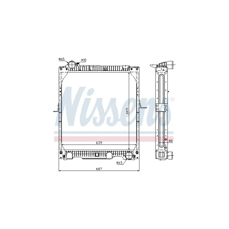 Radiateur, refroidissement du moteur NISSENS 62523A