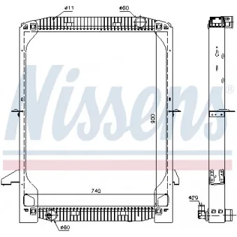 Radiateur, refroidissement du moteur NISSENS