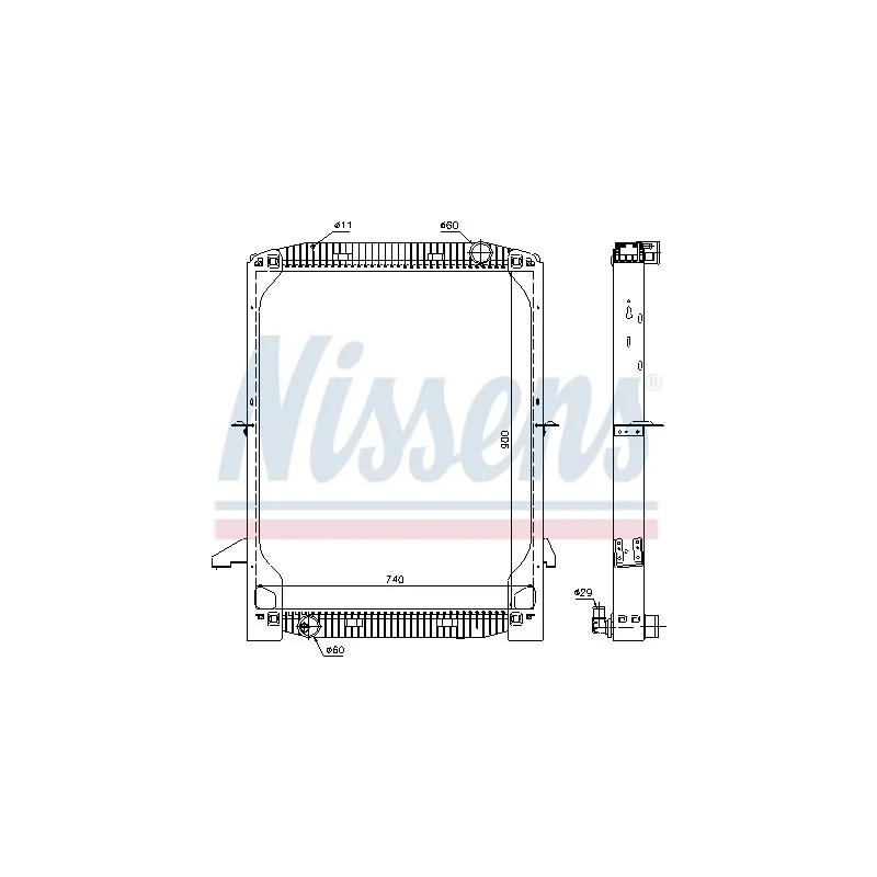 Radiateur, refroidissement du moteur NISSENS 62342A
