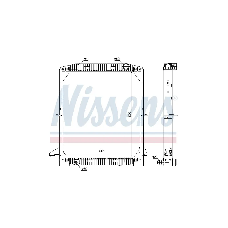 Radiateur, refroidissement du moteur NISSENS 62343A