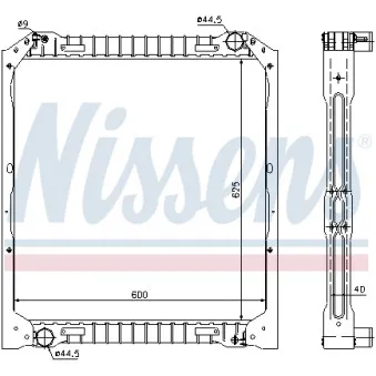 Radiateur, refroidissement du moteur NISSENS