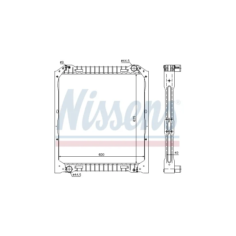 Radiateur, refroidissement du moteur NISSENS 62349A