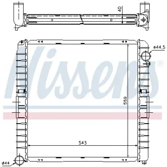 Radiateur, refroidissement du moteur NISSENS