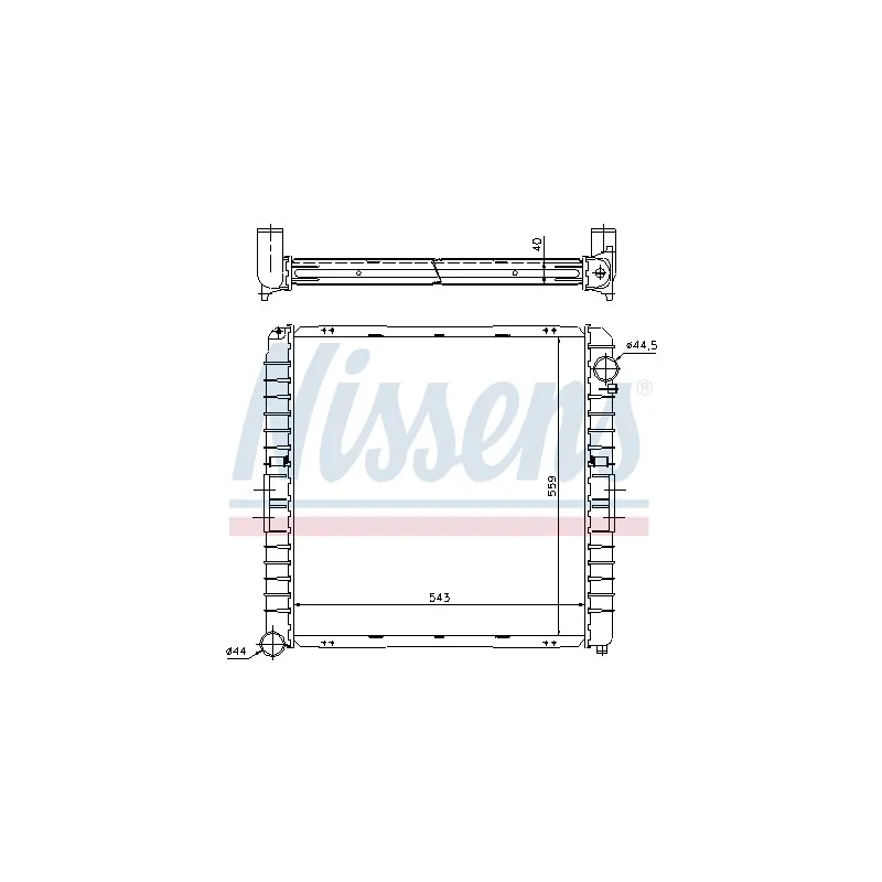 Radiateur, refroidissement du moteur NISSENS 62345A