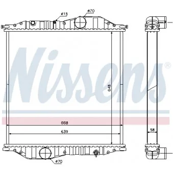 Radiateur, refroidissement du moteur NISSENS