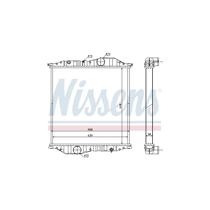 Radiateur, refroidissement du moteur NISSENS 625502