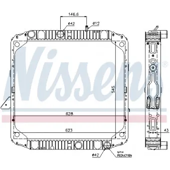 Radiateur, refroidissement du moteur NISSENS
