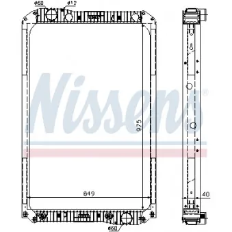 Radiateur, refroidissement du moteur NISSENS