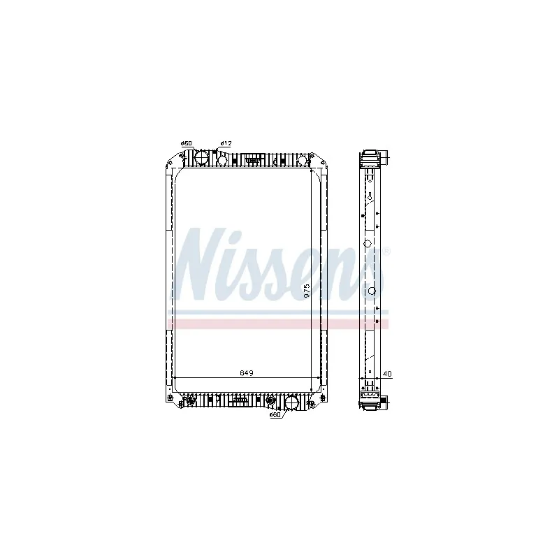 Radiateur, refroidissement du moteur NISSENS 62571A