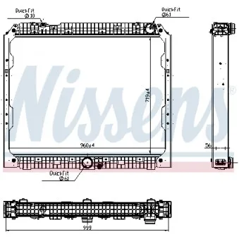 Radiateur, refroidissement du moteur NISSENS