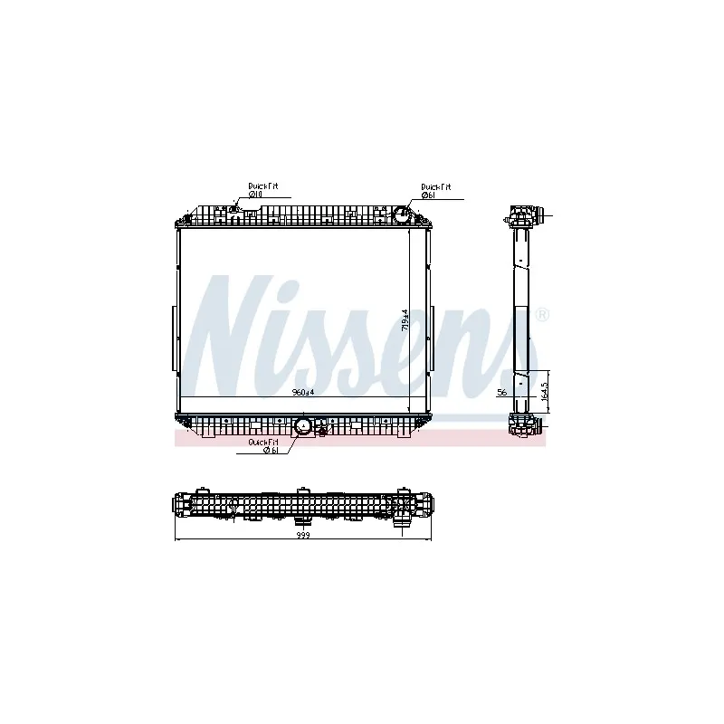 Radiateur, refroidissement du moteur NISSENS 6270020