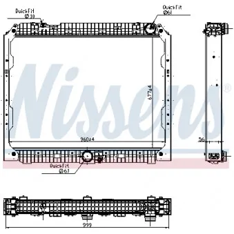 Radiateur, refroidissement du moteur NISSENS