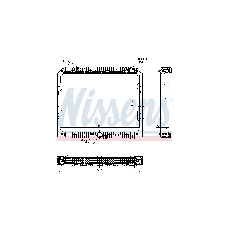 Radiateur, refroidissement du moteur NISSENS 627003