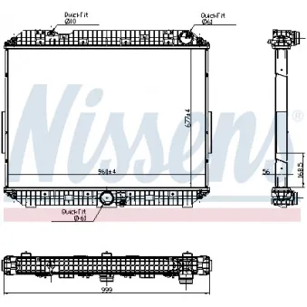 Radiateur, refroidissement du moteur NISSENS