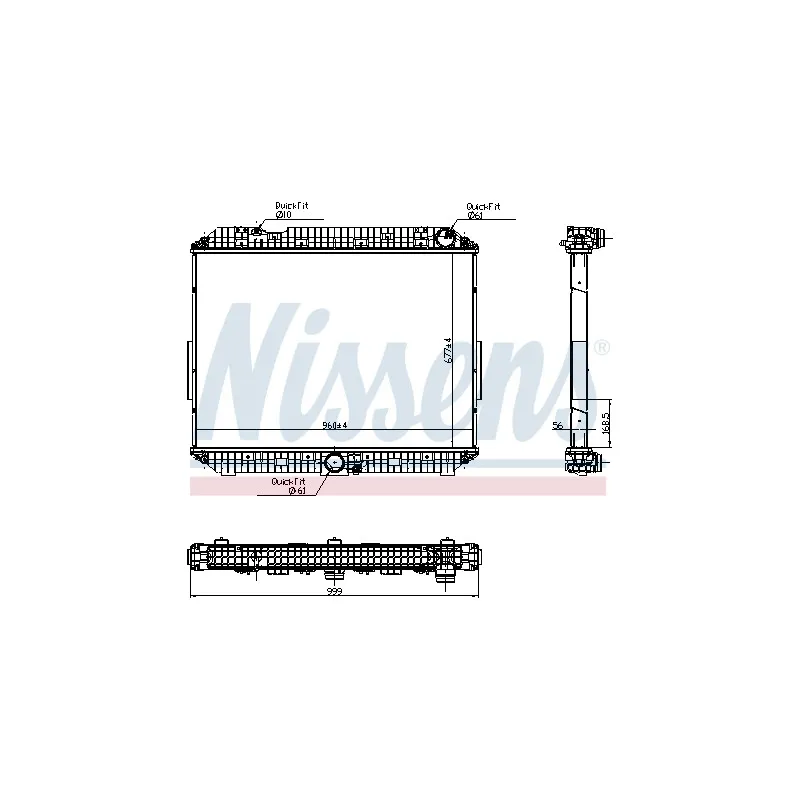 Radiateur, refroidissement du moteur NISSENS 6270030