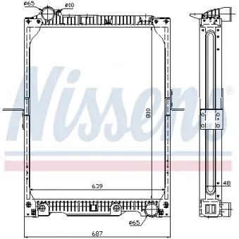 Radiateur, refroidissement du moteur NISSENS