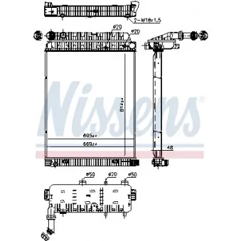 Radiateur, refroidissement du moteur NISSENS