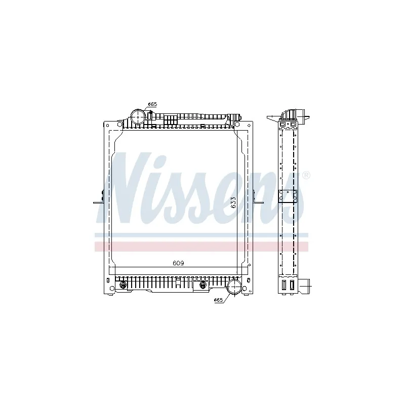 Radiateur, refroidissement du moteur NISSENS 62647A