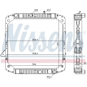 Radiateur, refroidissement du moteur NISSENS