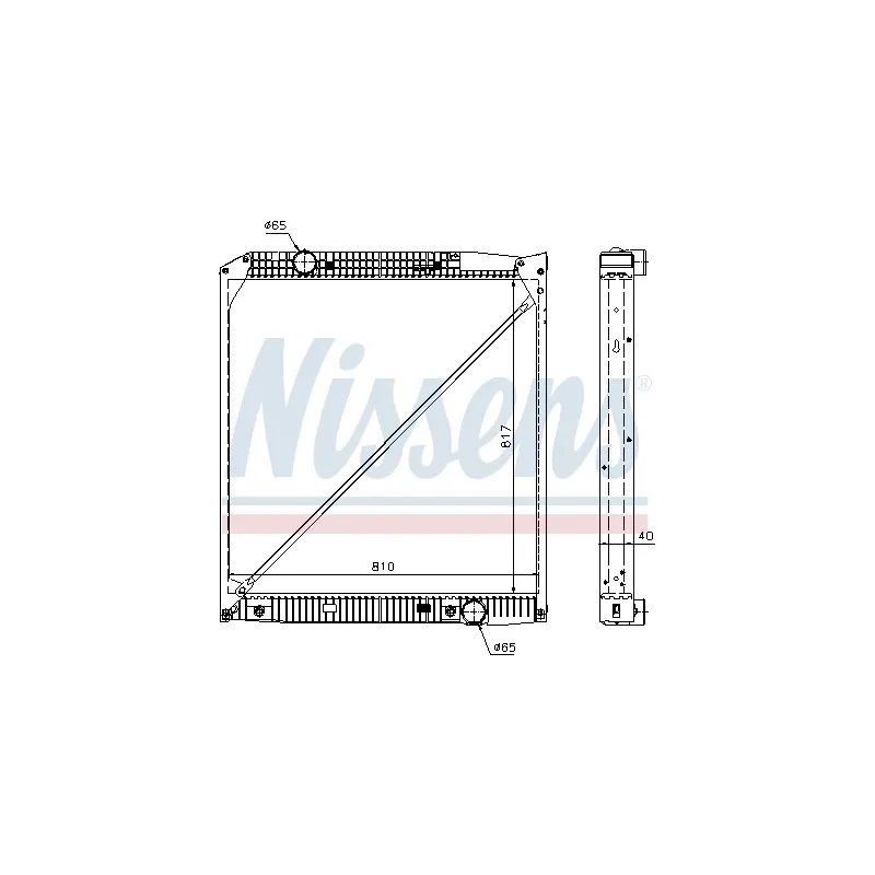 Radiateur, refroidissement du moteur NISSENS 62652A