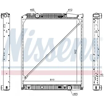 Radiateur, refroidissement du moteur NISSENS