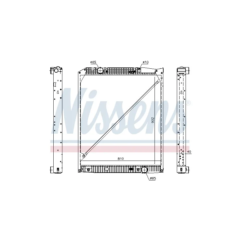Radiateur, refroidissement du moteur NISSENS 62653A
