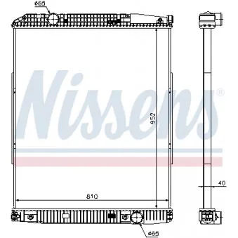 Radiateur, refroidissement du moteur NISSENS