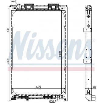 Radiateur, refroidissement du moteur NISSENS