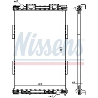 Radiateur, refroidissement du moteur NISSENS