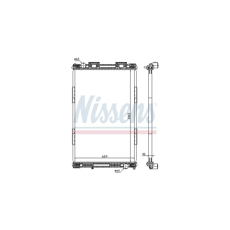 Radiateur, refroidissement du moteur NISSENS 628720