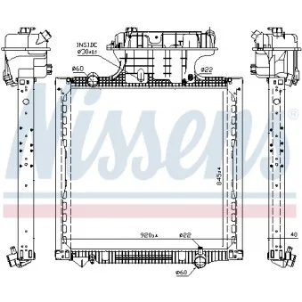 Radiateur, refroidissement du moteur NISSENS