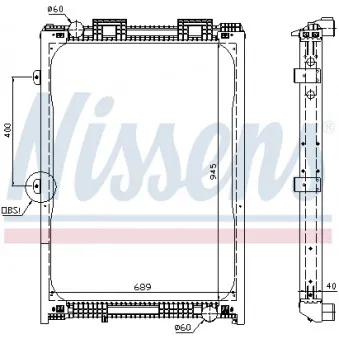 Radiateur, refroidissement du moteur NISSENS