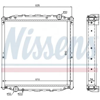 Radiateur, refroidissement du moteur NISSENS