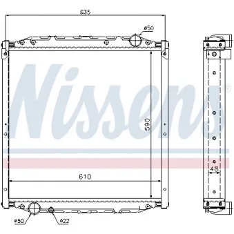 Radiateur, refroidissement du moteur NISSENS
