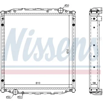 Radiateur, refroidissement du moteur NISSENS