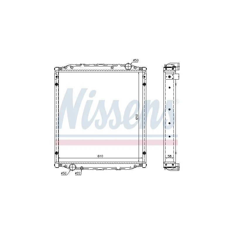 Radiateur, refroidissement du moteur NISSENS 62876A