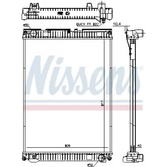 Radiateur, refroidissement du moteur NISSENS