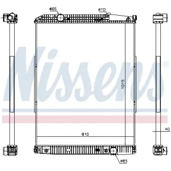 Radiateur, refroidissement du moteur NISSENS