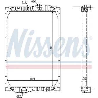 Radiateur, refroidissement du moteur NISSENS