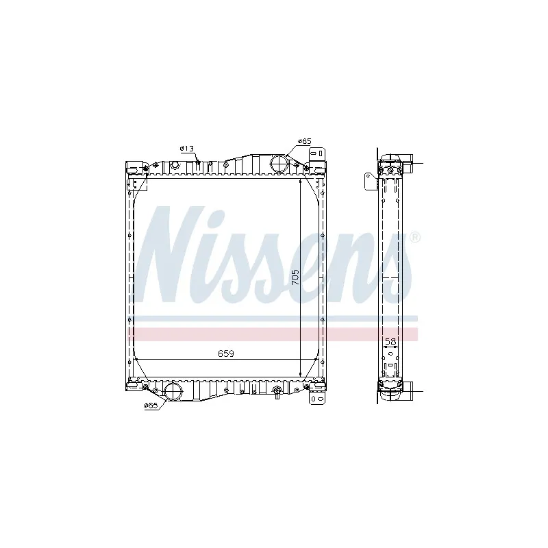 Radiateur, refroidissement du moteur NISSENS 69606A