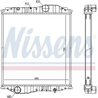 Radiateur, refroidissement du moteur NISSENS