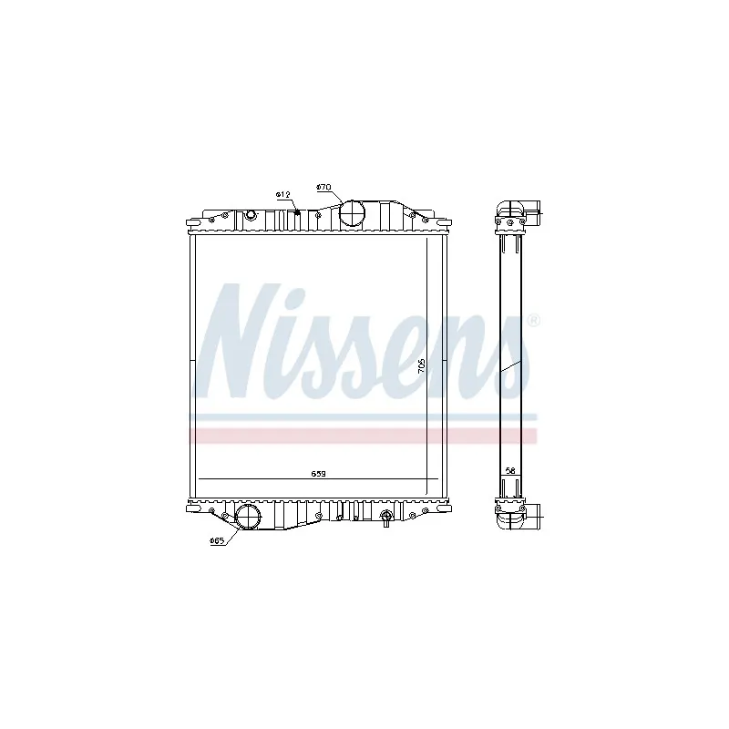 Radiateur, refroidissement du moteur NISSENS 696100