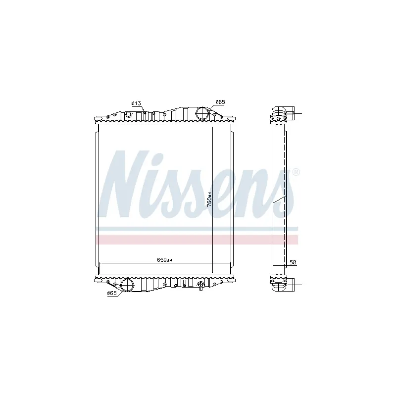 Radiateur, refroidissement du moteur NISSENS 69602A
